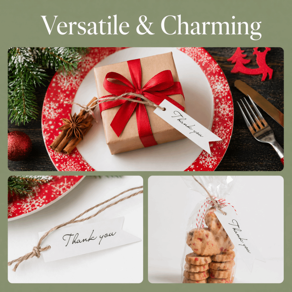 Kraft Hang Tag - 100 Etichette Regalo in Carta Kraft