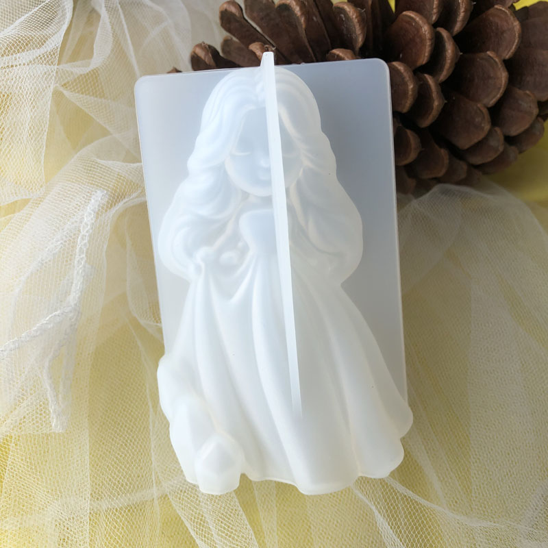 Candle Making Supplies For Beginners - 3D carino principessa candela in silicone
