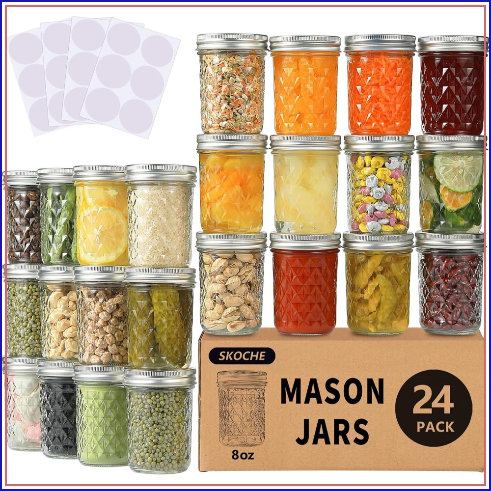 Mason Jar 8Oz - Barattoli Mason da 8 oz, Confezione