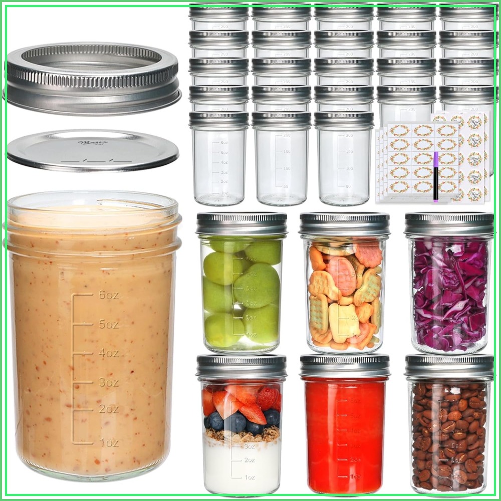 Mason Jar 8Oz - Confezione da 30 Barattoli Mason da