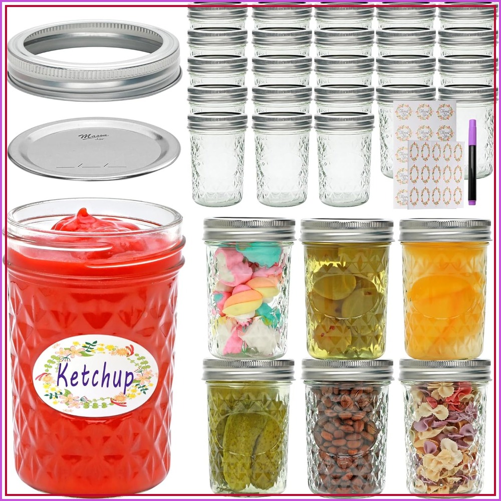 Mason Jar 8Oz - Confezione da 30 Barattoli Mason da