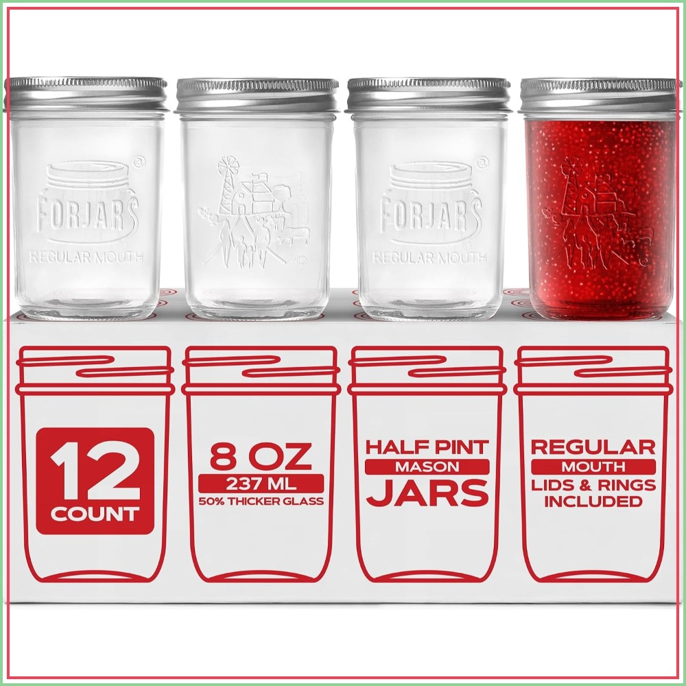 Mason Jar 8Oz - Barattoli Mason Premium da 8oz con