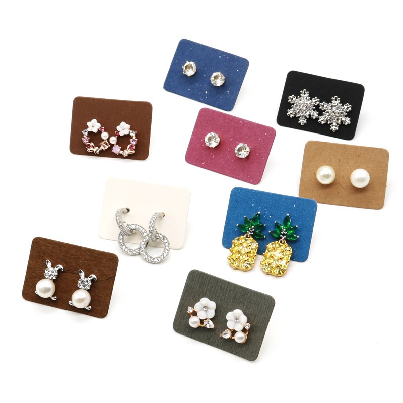 Kraft Hang Tag - 3.5*2.5 cm 100 Pz/lotto Kraft Borchie