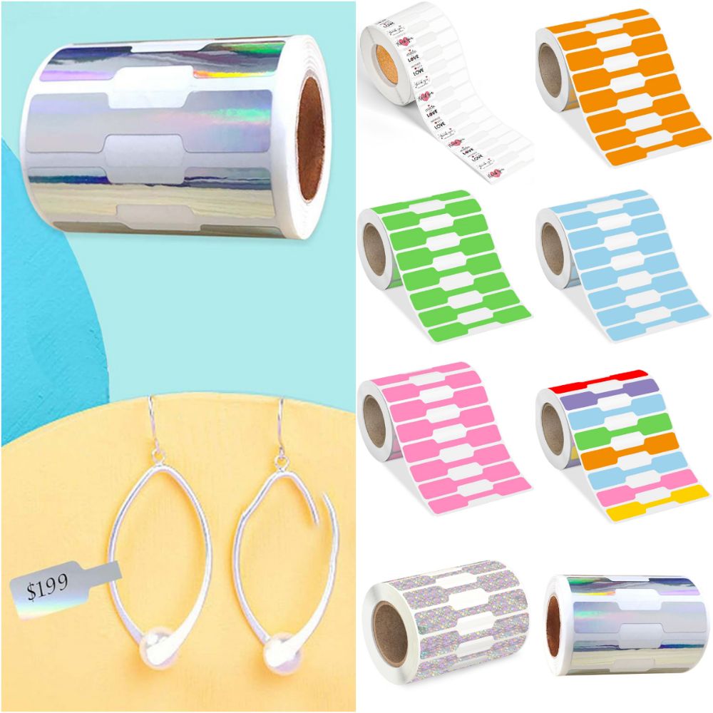 Kraft Hang Tag - 500 Etichette Multicolore per Gioielli, Cartellini