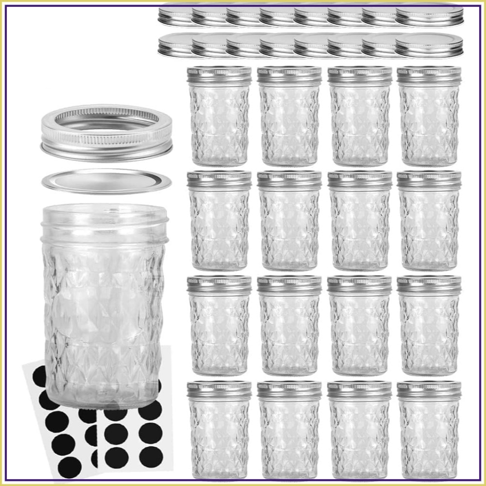 Mason Jar 8Oz - Set di 16 Barattoli Mason da