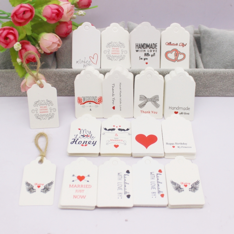 100 pezzi + 100 corde 3x5 cm c - Kraft Hang Tag recensione e prezzo