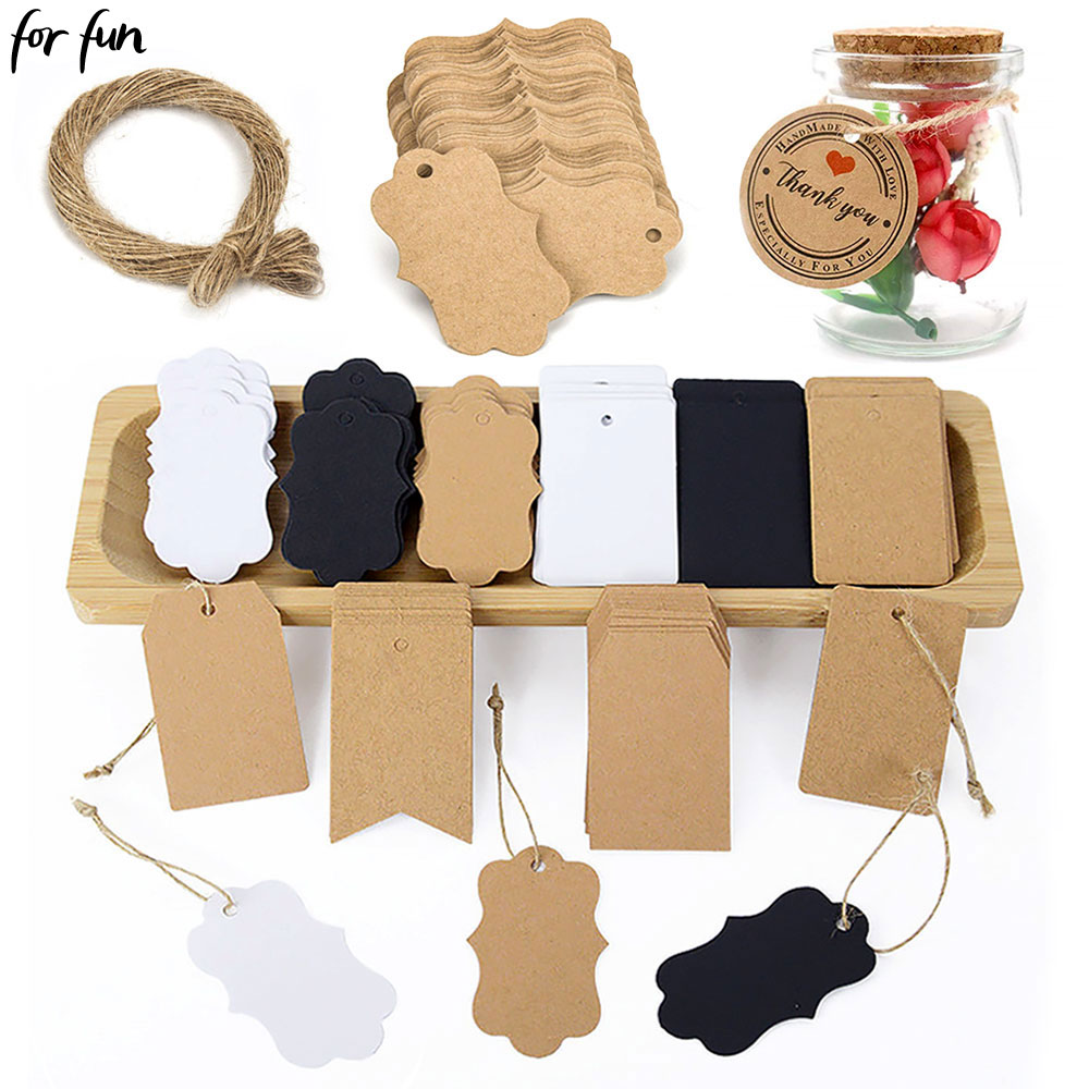Per divertimento 100 etichette - Kraft Hang Tag recensione e prezzo
