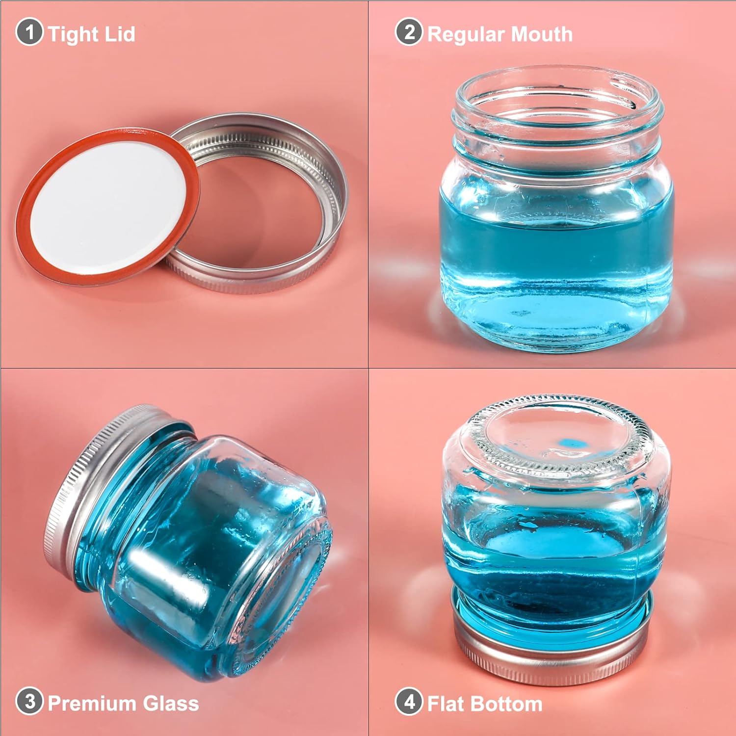 Barattoli di vetro barattoli d - Mason Jar 8Oz recensione e prezzo