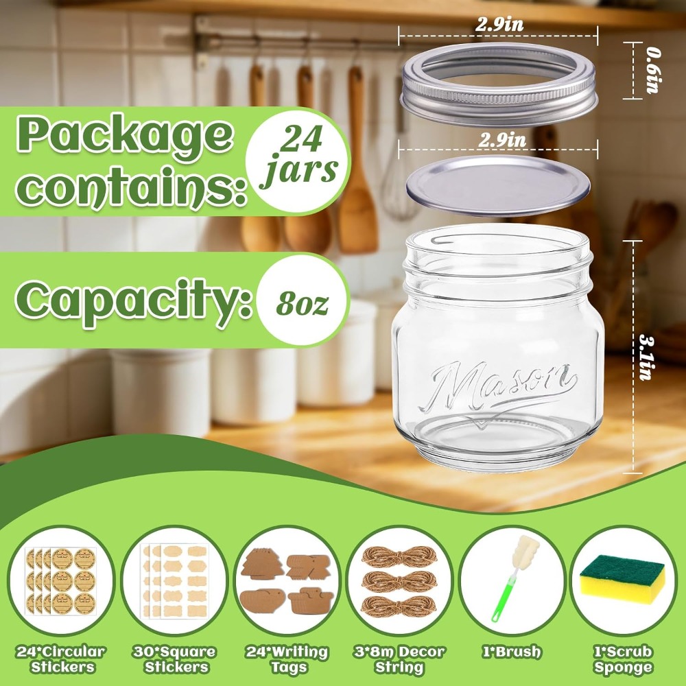 Barattoli Mason da 8 oz con co - Mason Jar 8Oz recensione e prezzo